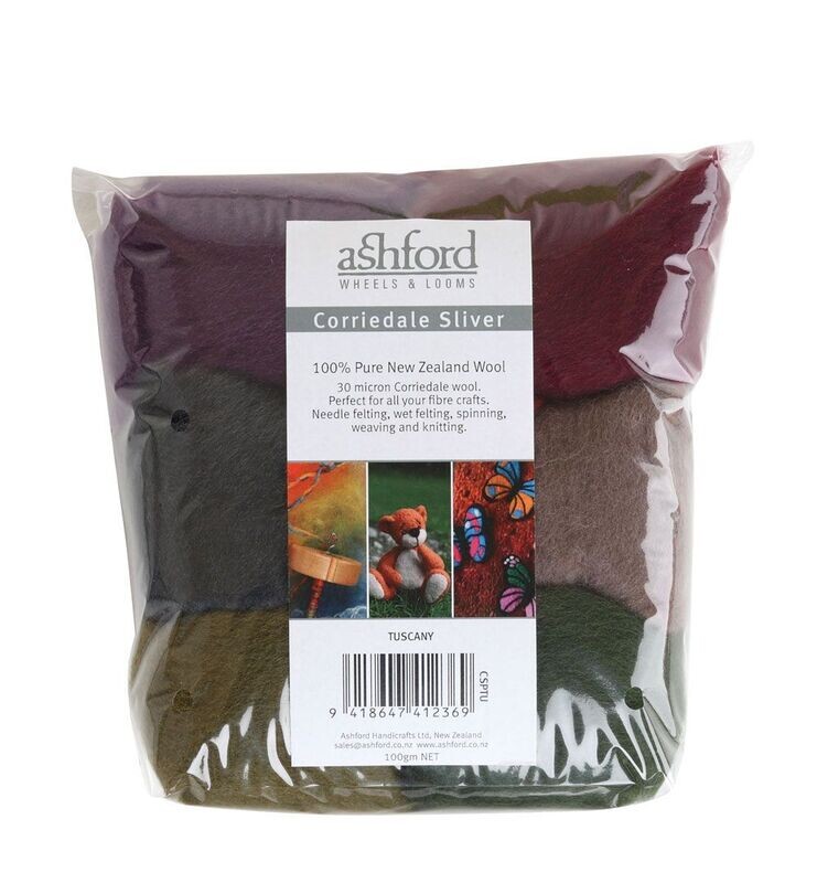 Corriedale Sliver Pack - Tuscany