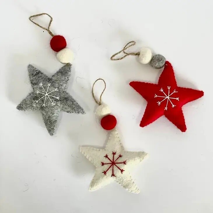 Felt Star Christmas Ornament