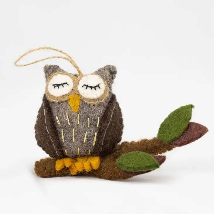 Felt Owl Ornaments