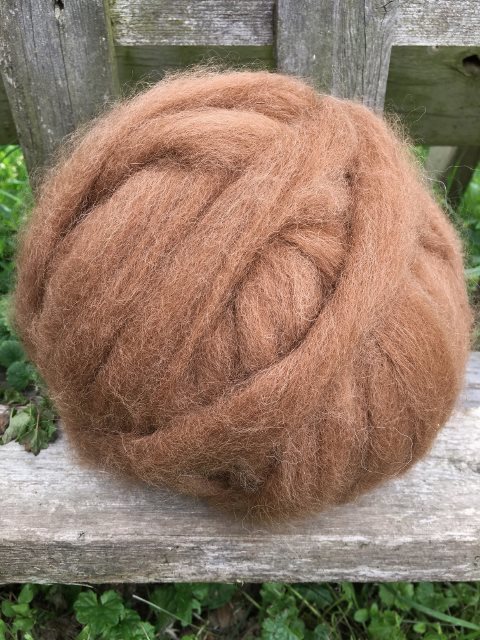 Alpaca Roving - Medium Fawn, Annalise
