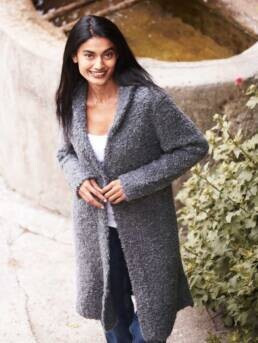 Boucle Alpaca Lounger Coat