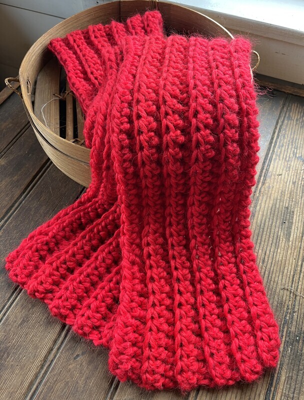 Bulky Ribbed Crochet Scarf - Jubilee