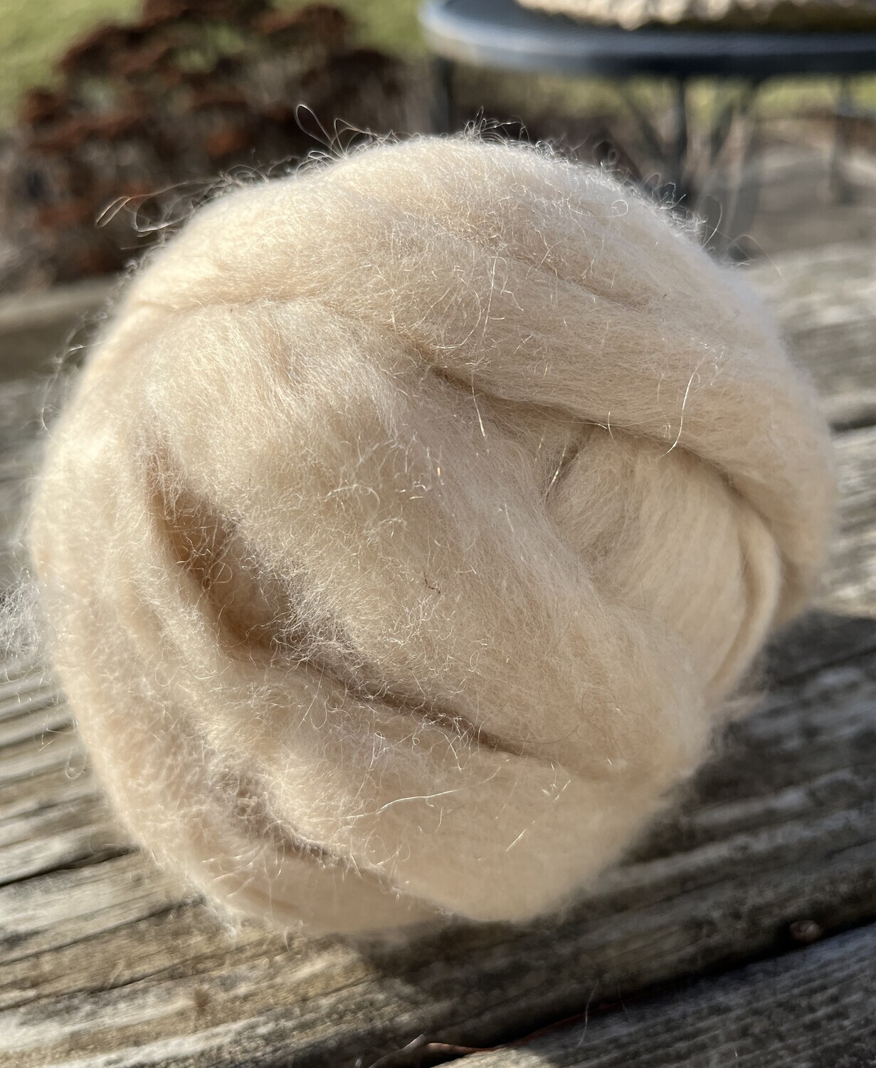Suri Merino Alpaca Roving - Cream