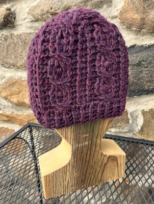 Mixed Berries Alpaca Cable Hat