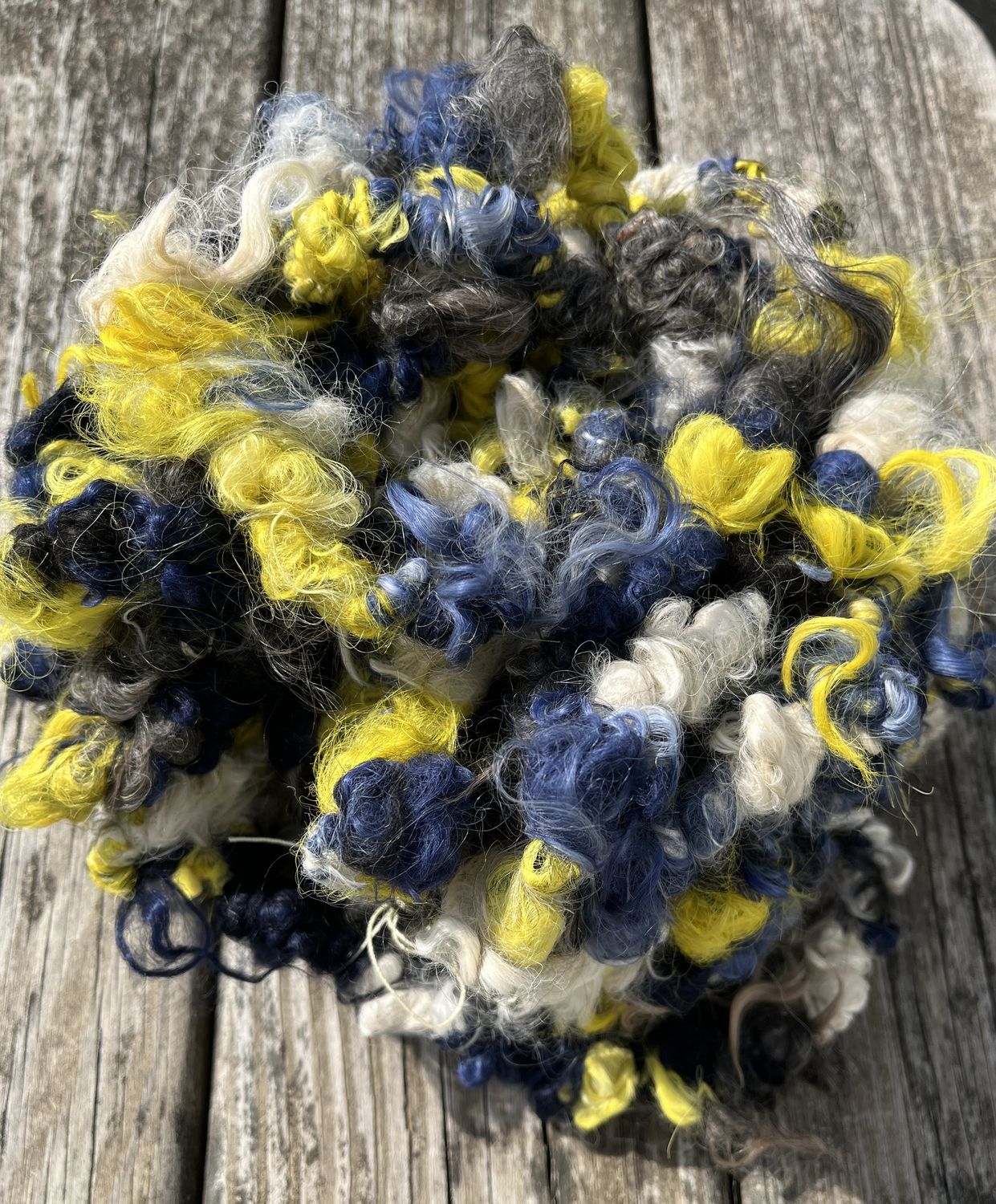 Hand-spun Art Yarn - Starry Night
