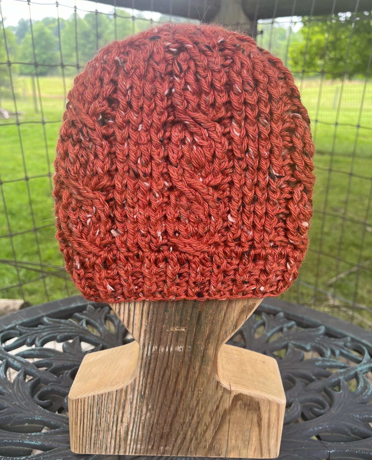 Alpaca Tweed Cable Hat - McKenzie&#39;s Jig