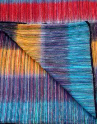 Alpaca Bed Blanket - Striped
