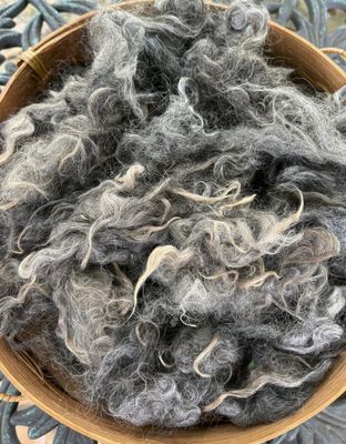Mohair, 5 Inches, Charcoal Silver, Lola