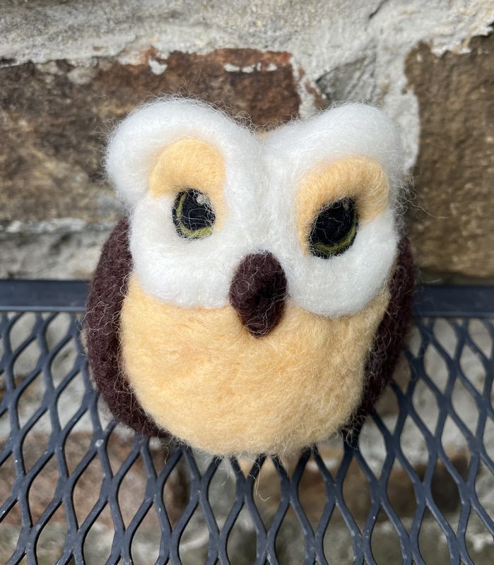 Handcrafted Needle Felted Owl