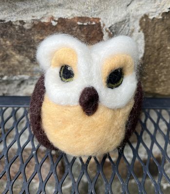 Handcrafted Needle Felted Owl