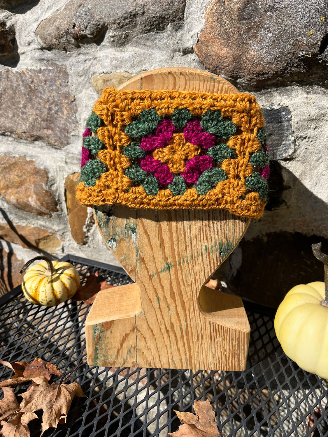 Alpaca Granny Square Headband