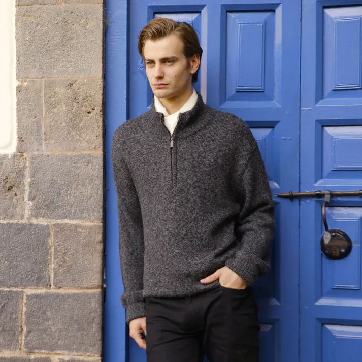 Troyan Half Zip Alpaca Sweater