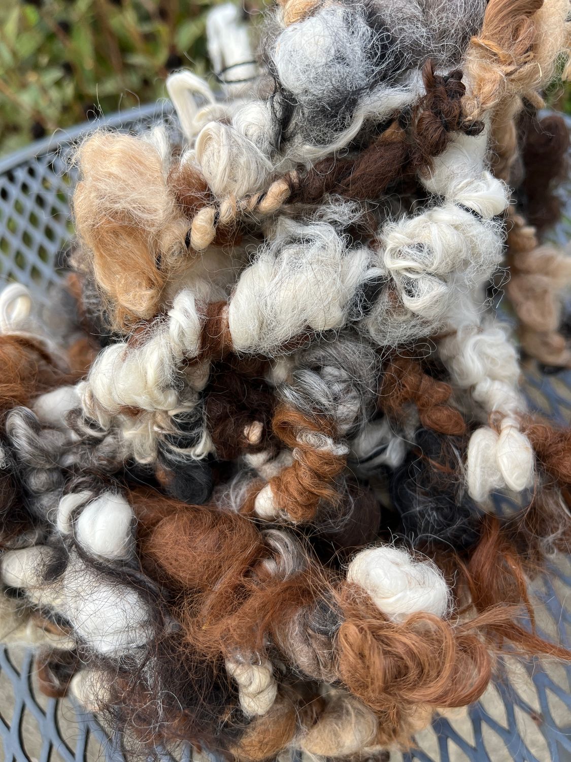 Hand-spun Art Yarn - Rocky Road