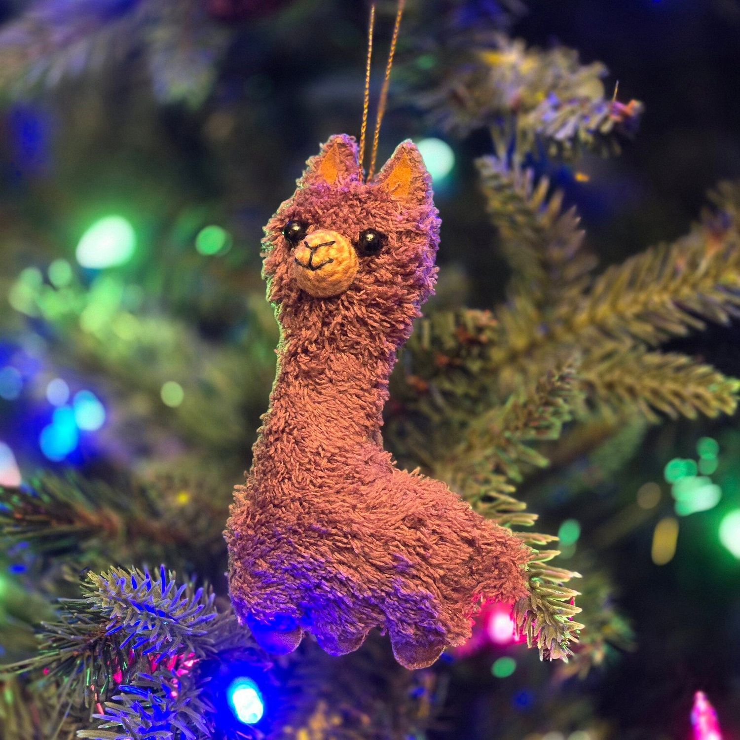 Alpaca Puff Plush Ornaments