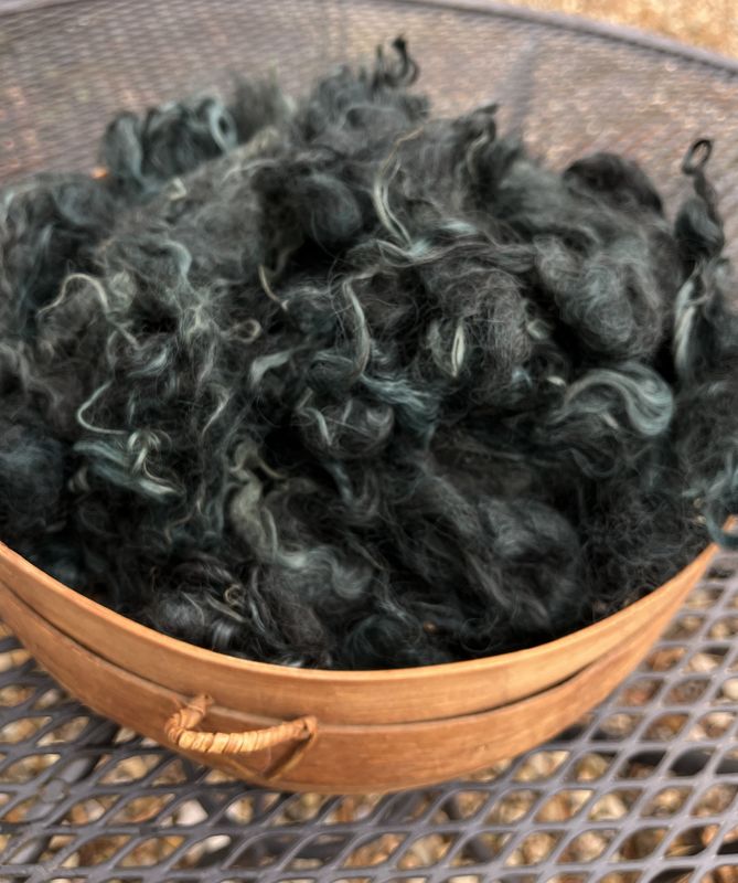 Hand-Dyed Mohair - Grey Overdyed Cedar