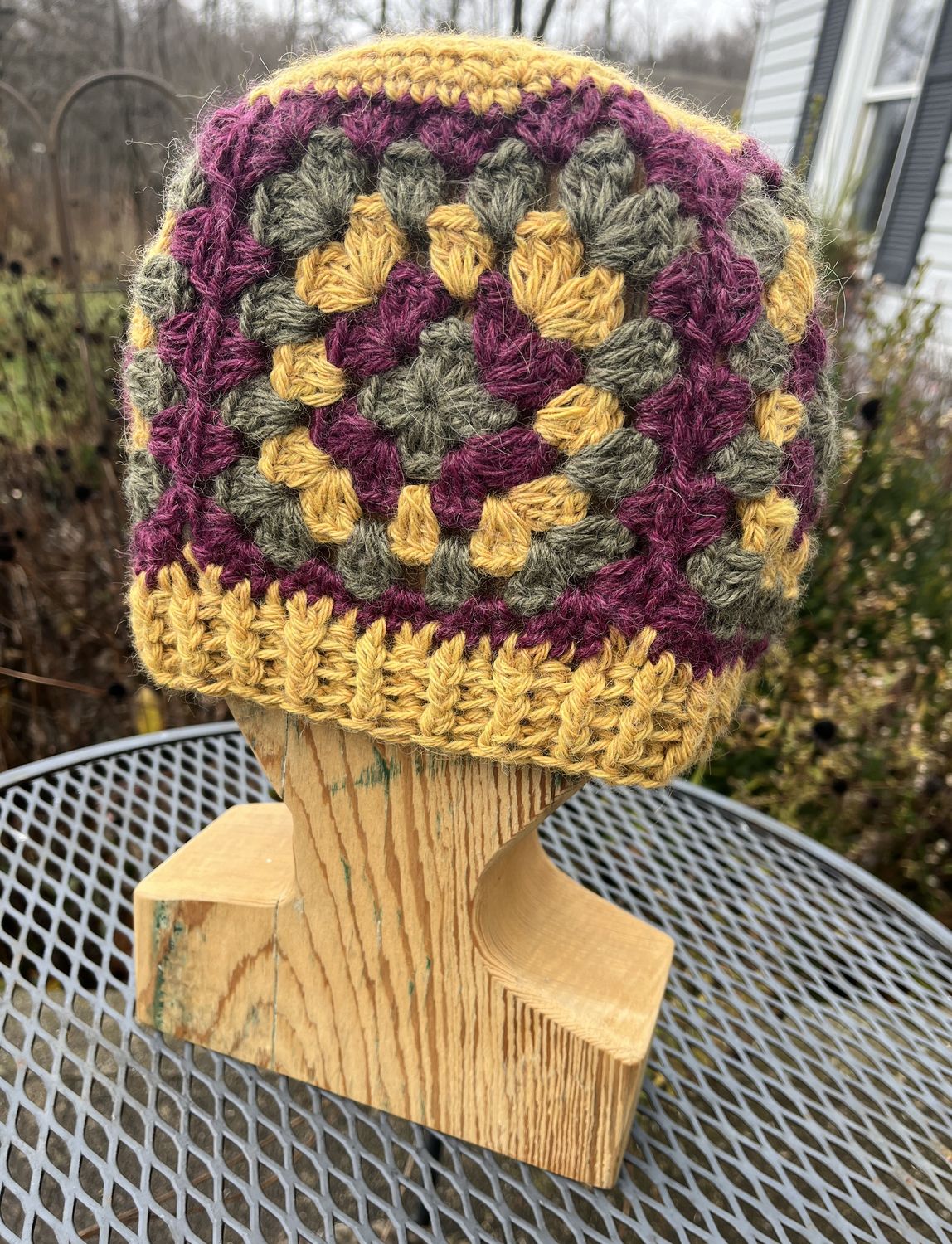 Alpaca Granny Square Hat