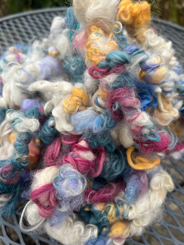 Hand-spun Art Yarn - Everything Nice