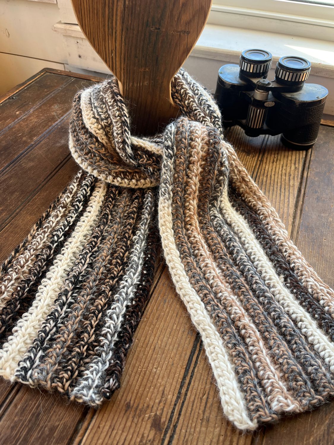Espiral Ribbed Alpaca Scarf - Cusco