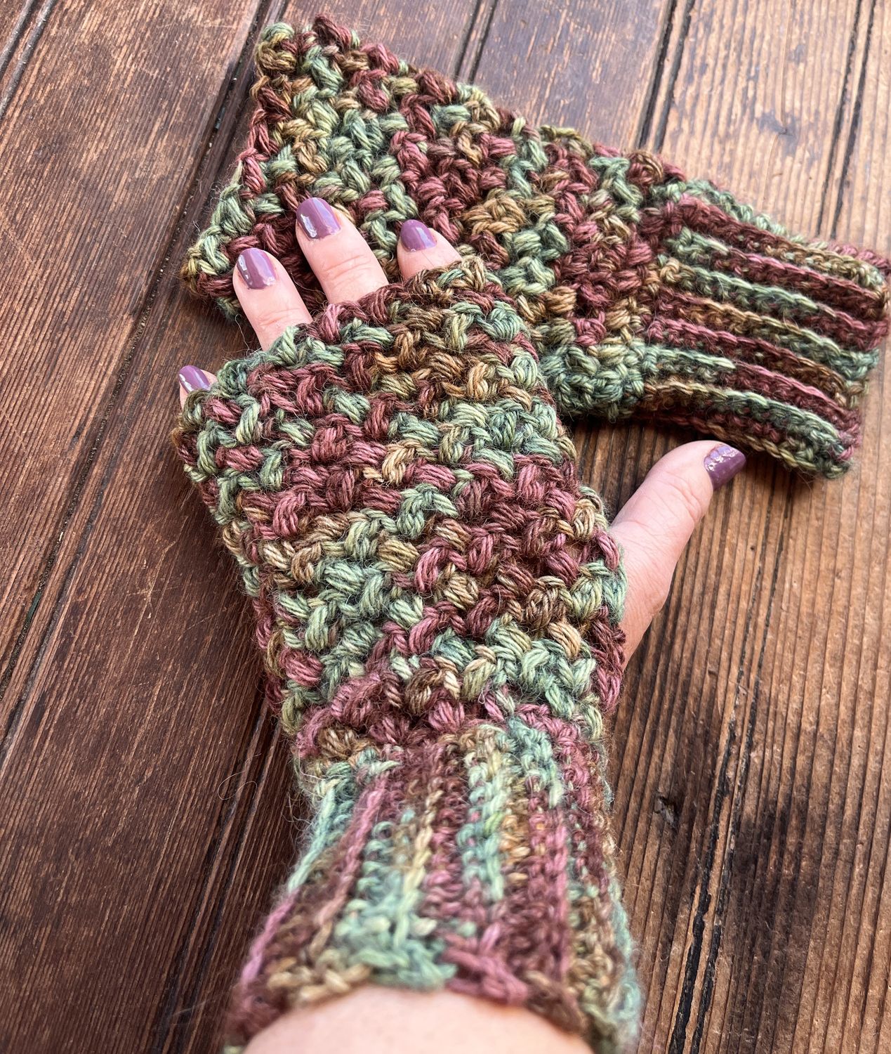 Alpaca Fingerless Gloves - Into the Pines