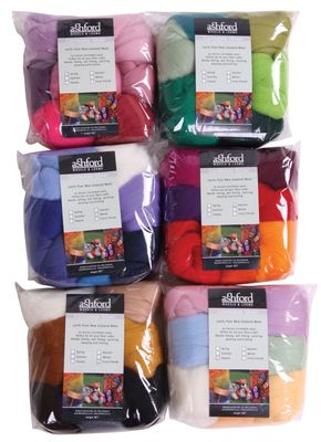 Corriedale Sliver Multi-Color Packs