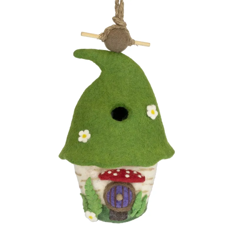 Felt Birdhouse - Woodland Fairy House Birdhouse