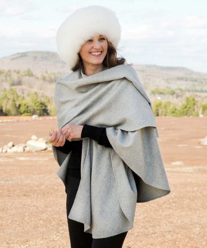 Baby Alpaca Woven Ruana