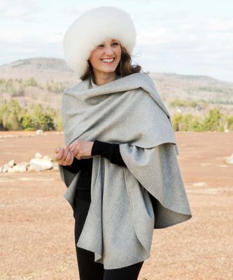 Baby Alpaca Woven Ruana