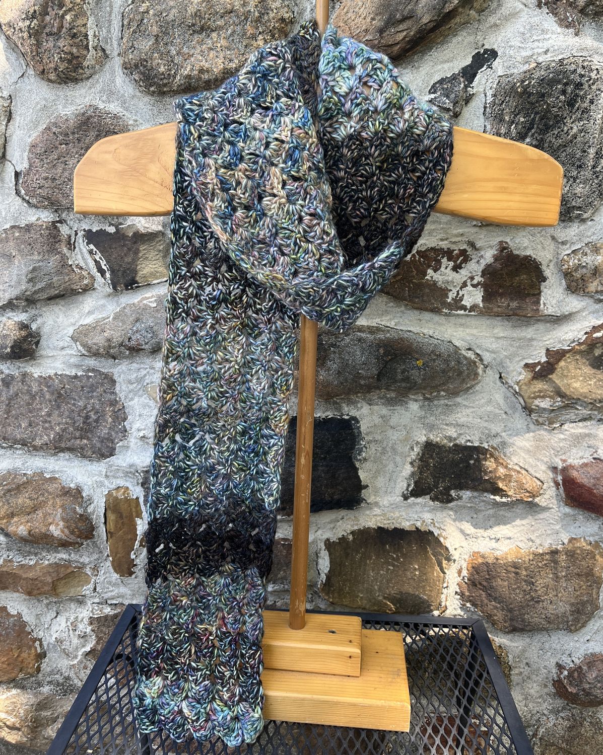Espiral Spring Petals Alpaca Scarf - Atlantis
