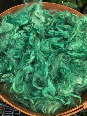 Suri Alpaca Fiber, 4 Inches, Avocado