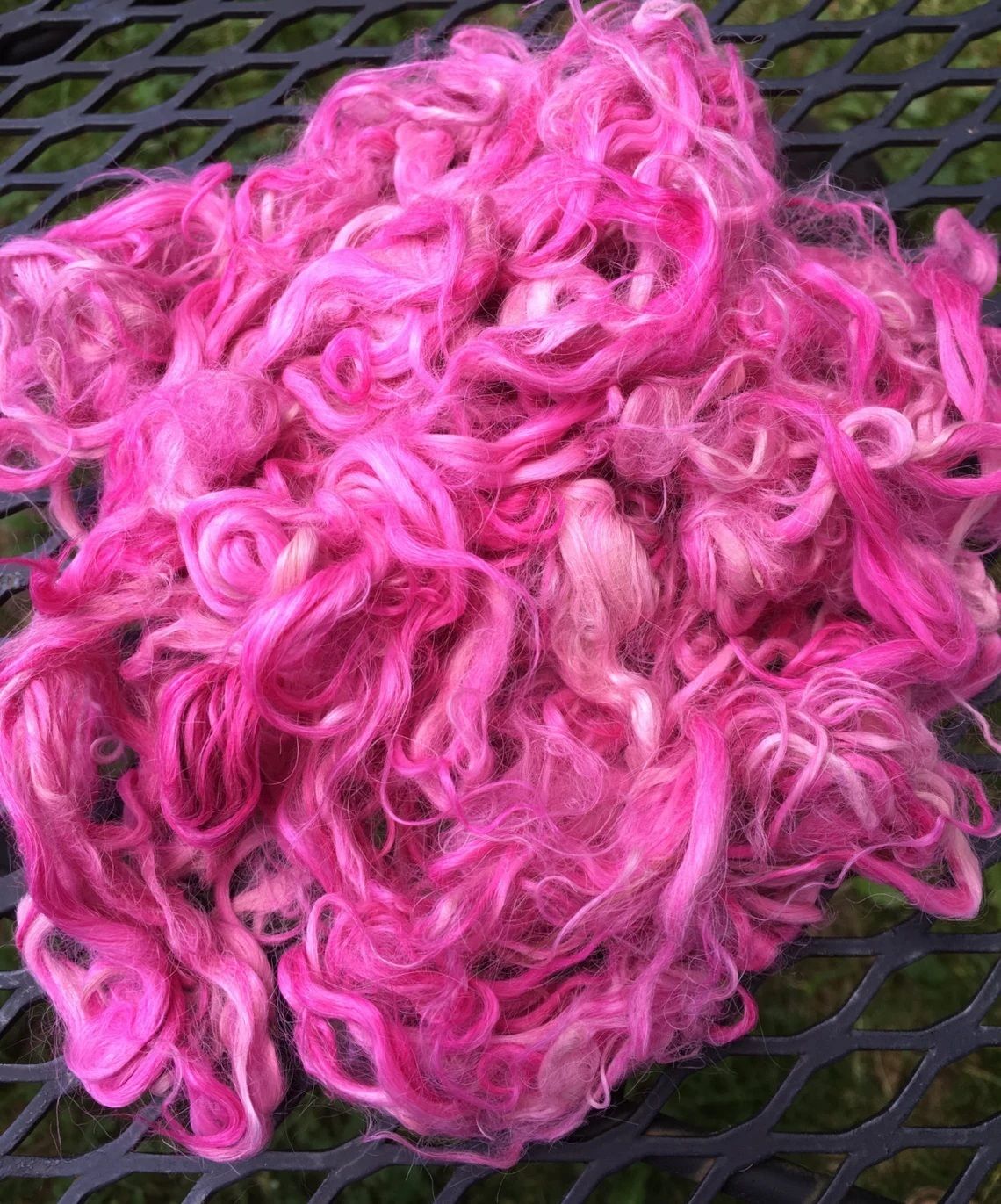 Suri Alpaca Fiber, 4 Inches, Cyclamen