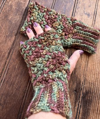 Alpaca Fingerless Gloves - Into the Pines