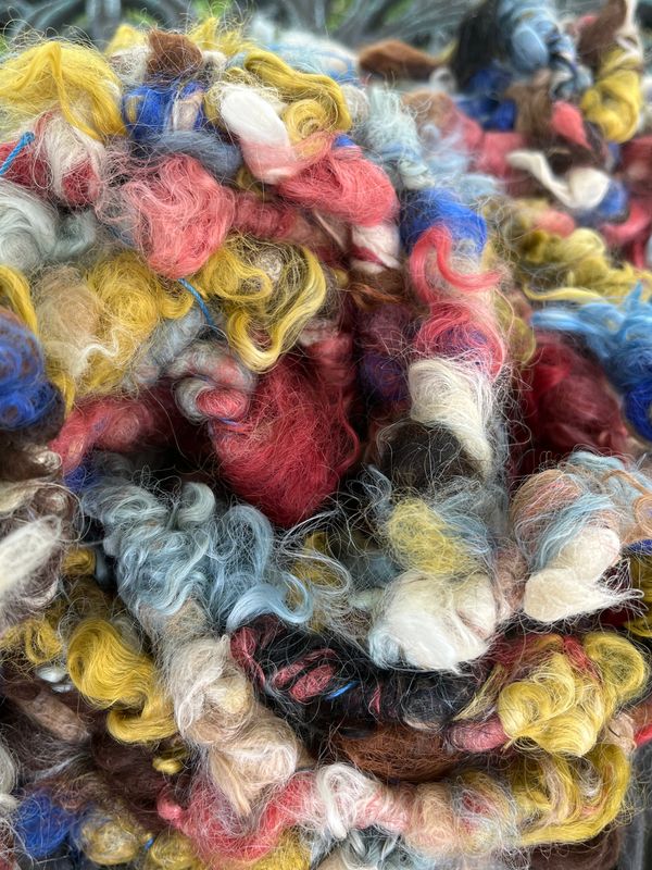 Hand-spun Art Yarn - Wildflower Tangle