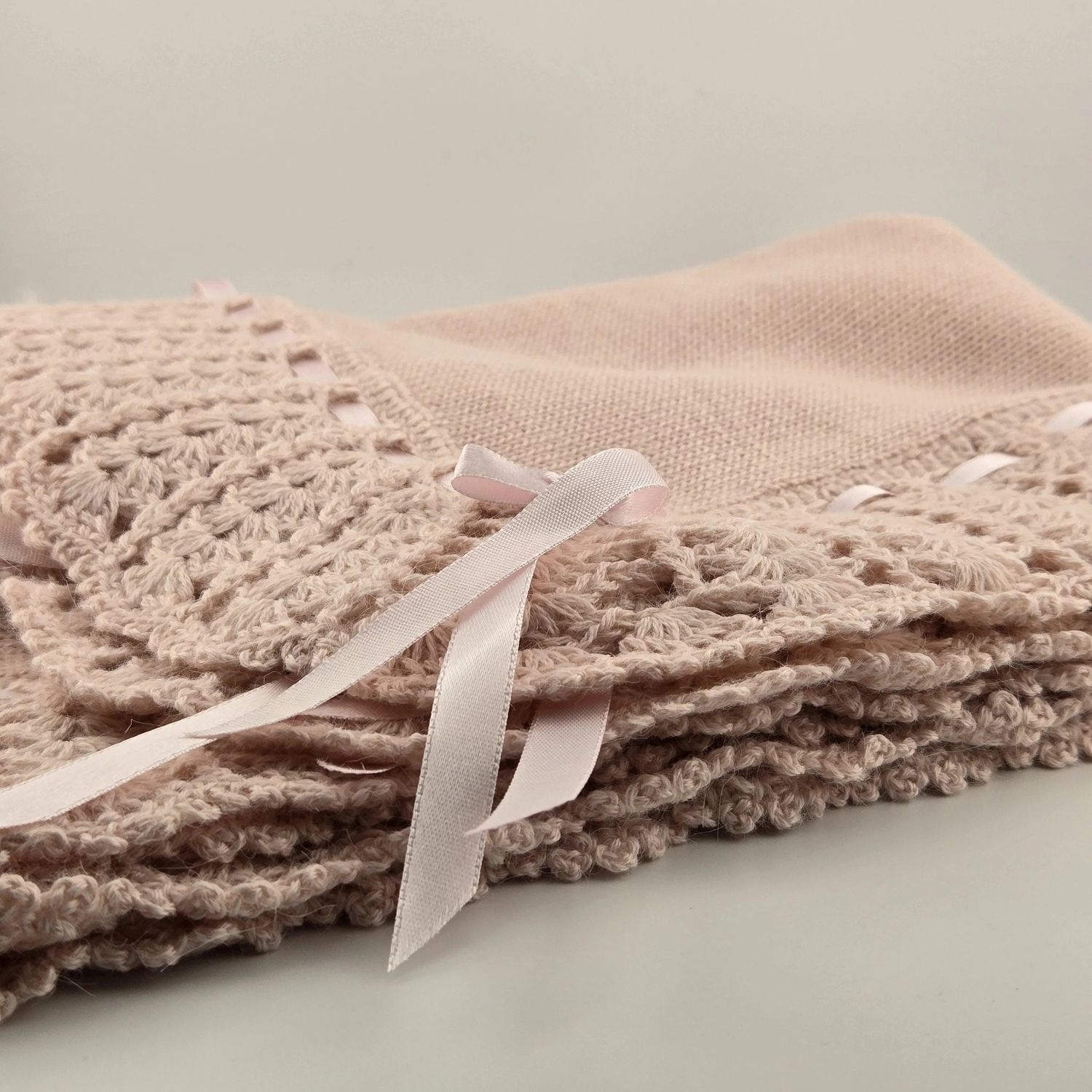 100% Baby Alpaca Receiving Blanket - Pink