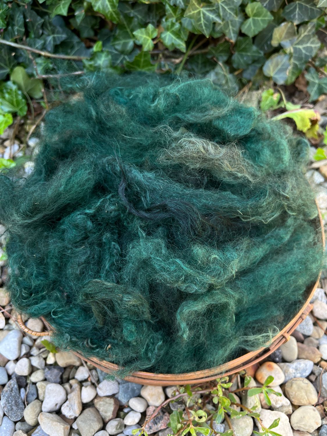 Hand-Dyed Mohair - Lucerne Over Gray