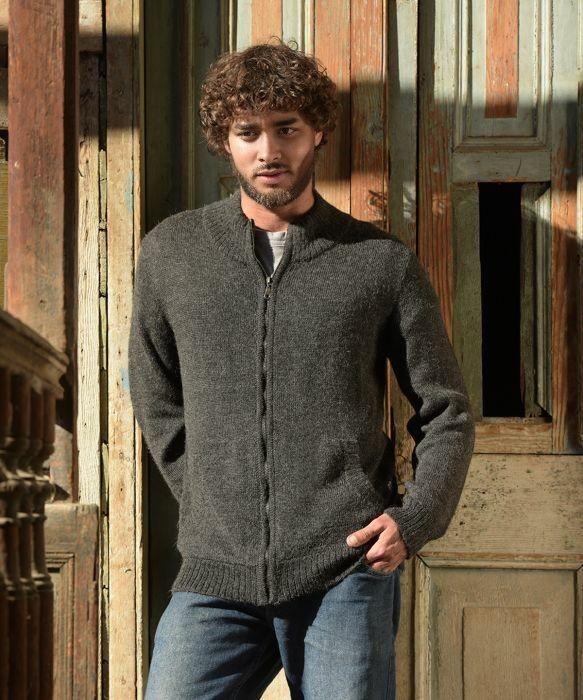 Brookfield Full Zip Alpaca Cardigan