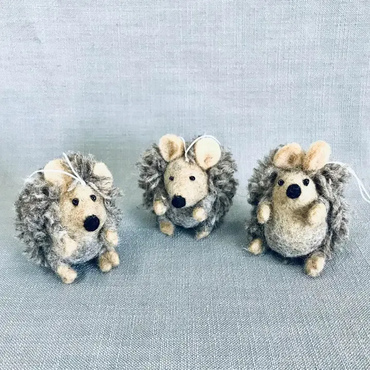 Felt Hedgehog Ornaments