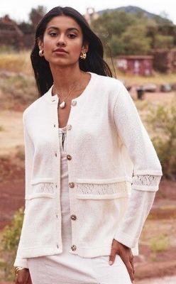 White Lotus Alpaca Cardigan