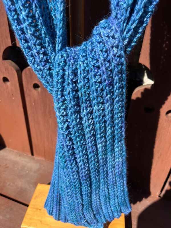 Ribbed Alpaca Scarf - Anemone