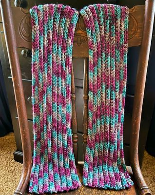 Ribbed Alpaca Scarf - Seahorse Parade