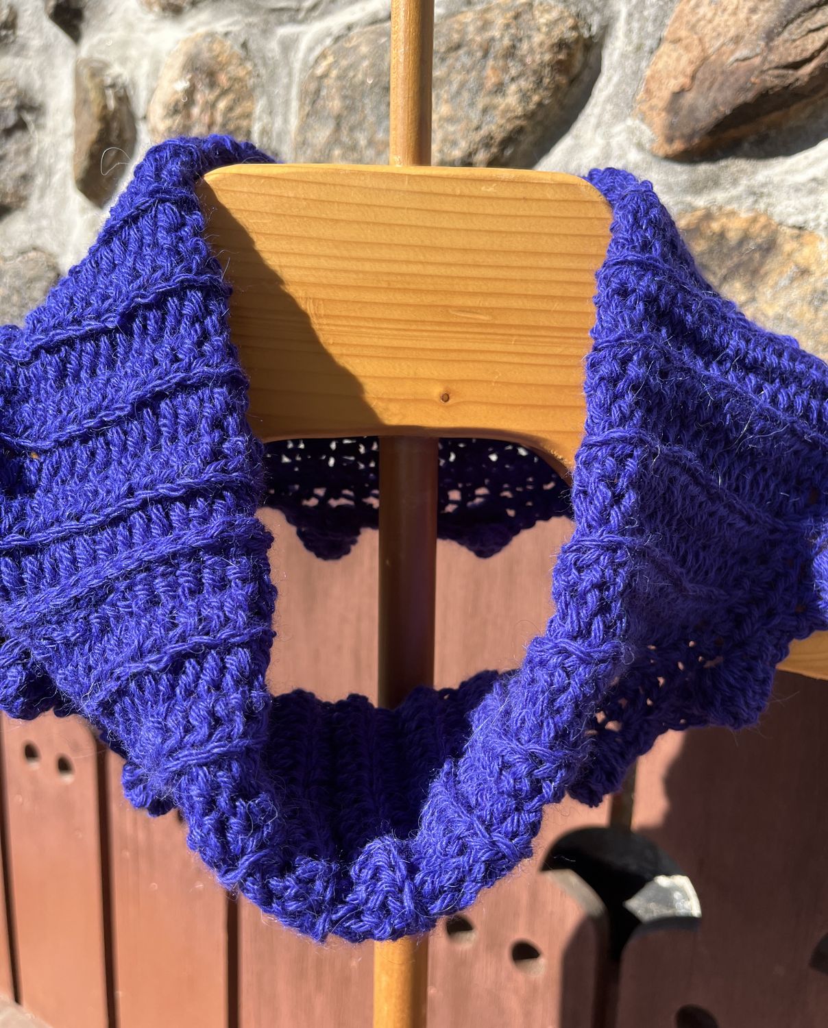 Alpaca Cowl with Bobble Edging