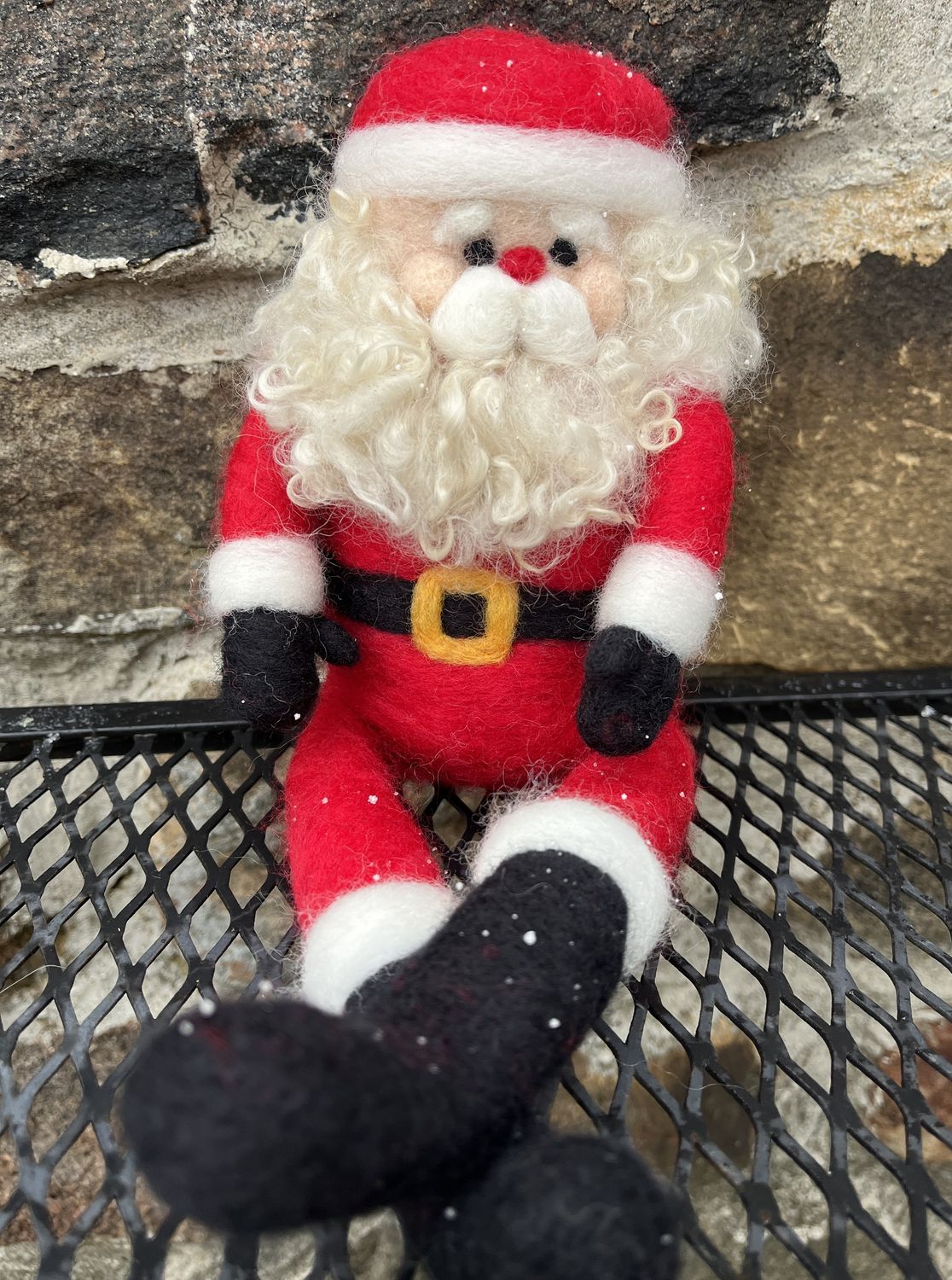 Handmade Needle Felted Santa