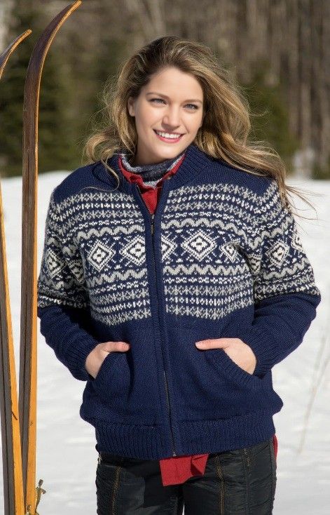 Plaid Lined Alpaca Sweater