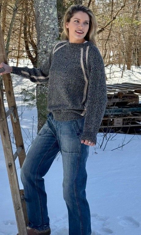 Collegiate Marled Alpaca Crewneck