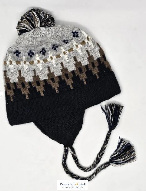 Chakana Alpaca Chullo - Black