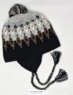 Chakana Alpaca Chullo - Black