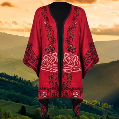 Carmine Reversible Ruana