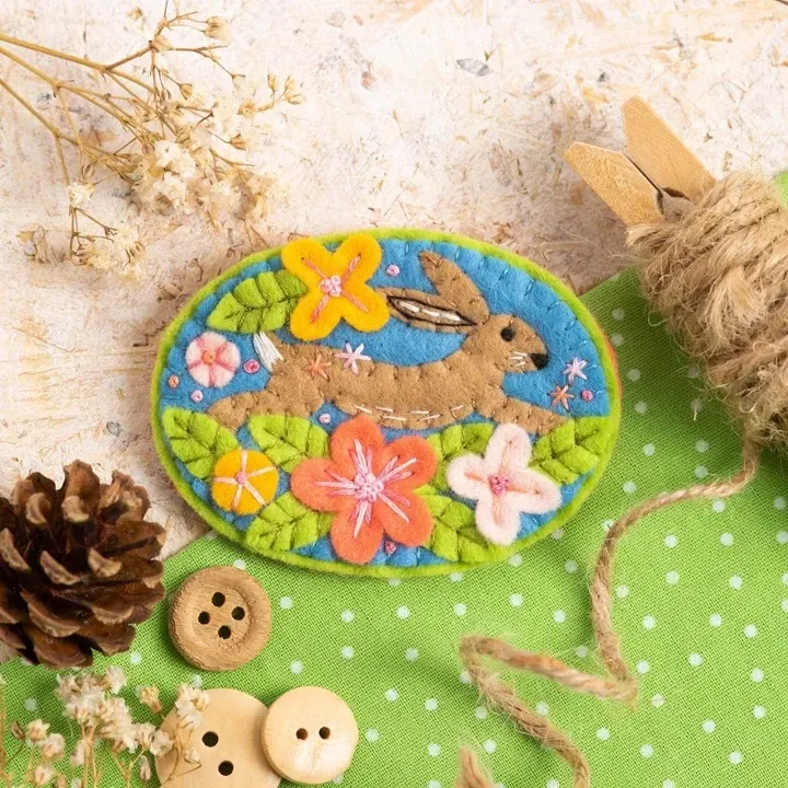 Hare Brooch Felt Craft Kit