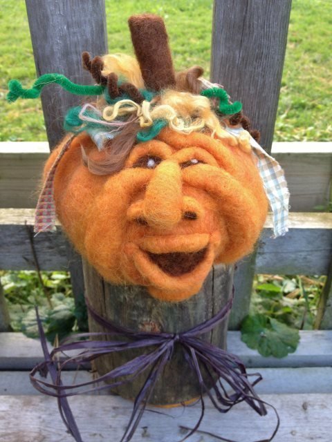 Pumpkin Faces Needle Felting Class