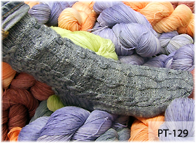 Cabled Rosebud Socks by Beth Lutz