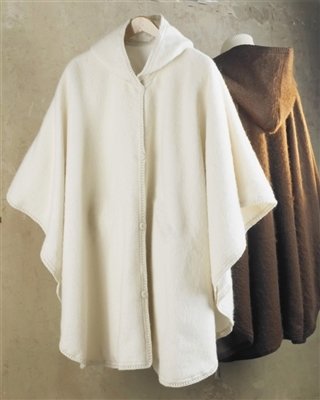 Short Unlined Hooded Alpaca Cape